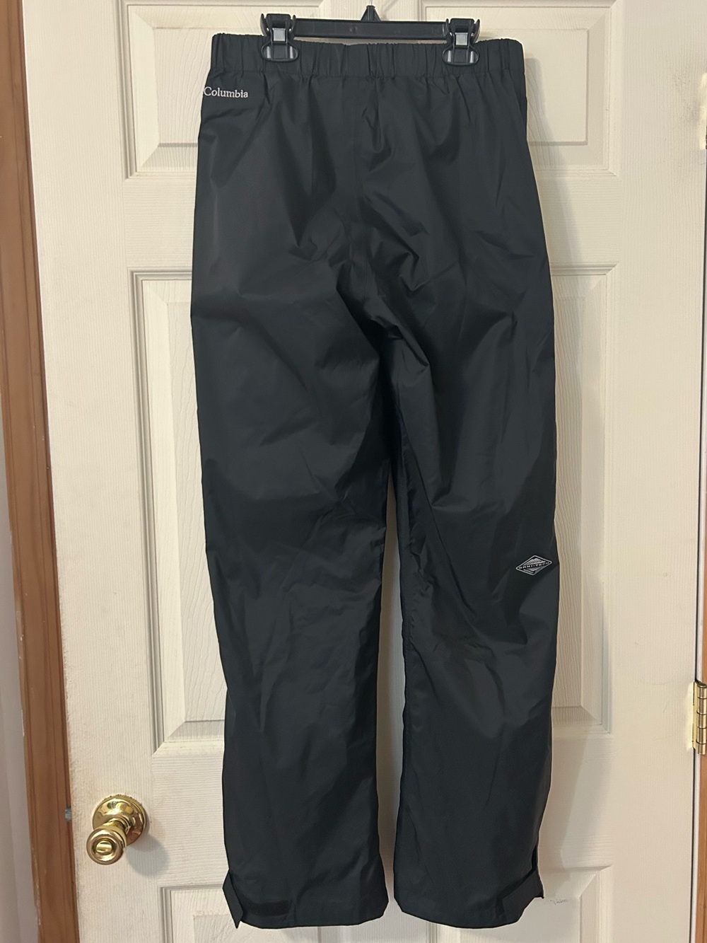 Columbia Omni-Tech Men's Black Waterproof 100% Nylon Jogger Rain Pants Small